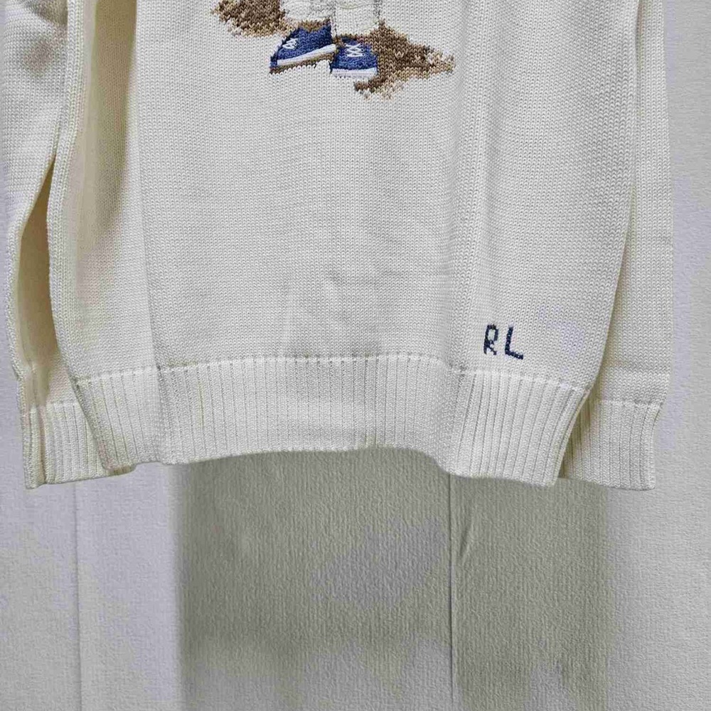 Ralph Lauren Cream Sweater with Nautical Bear - Picture 4 of 6